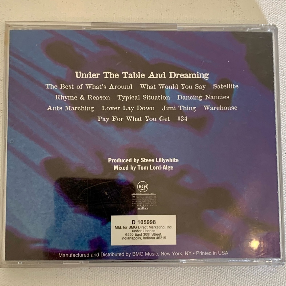 Dave Matthews Band Under the Table and Dreaming CD USED Satellite Ants Marching